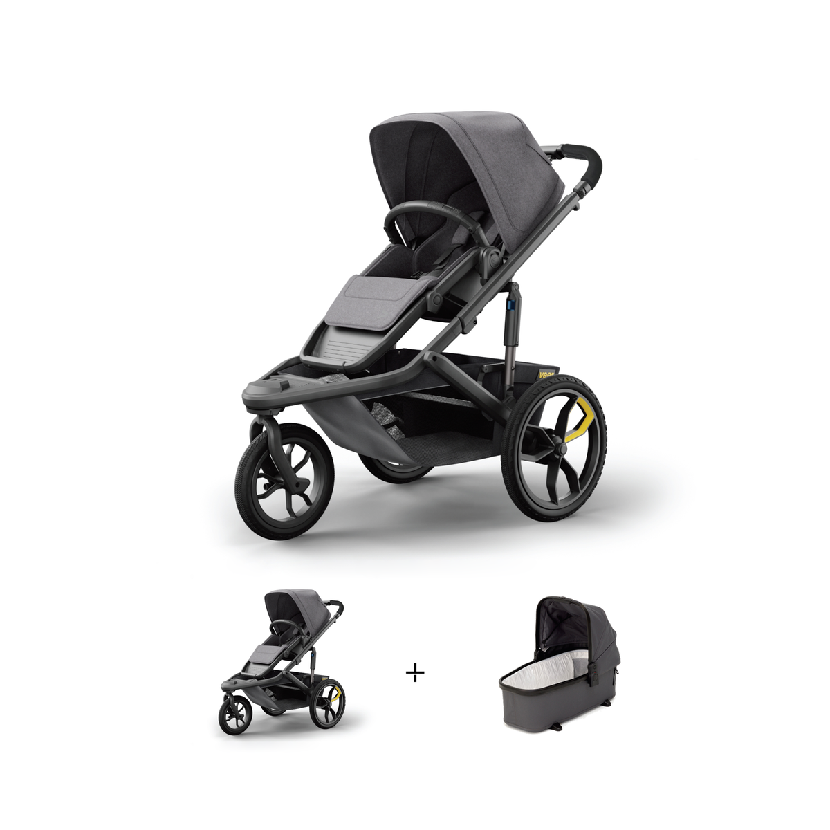 jog behind stroller Switch&Jog Jogging Stroller with Infant Essentials