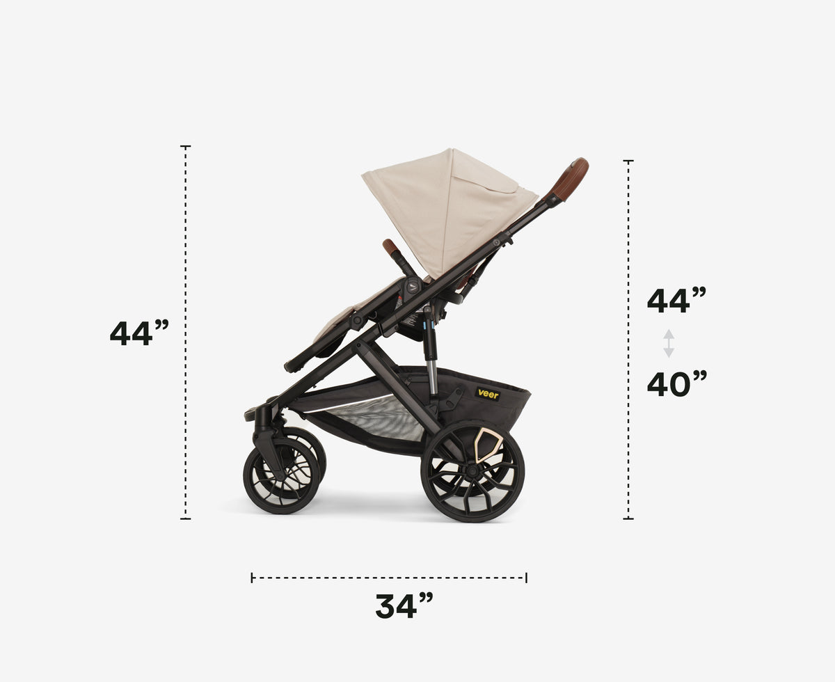 Switch and Roll stroller side dimensions